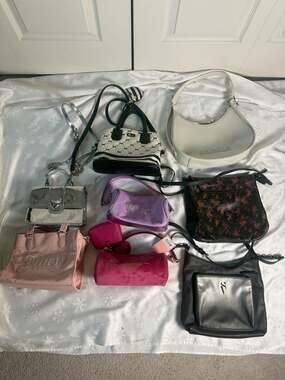 8pc Simply Vera Juicy Couture Steve Madden Betsy Johnson Handbag Lot Y2K Purse